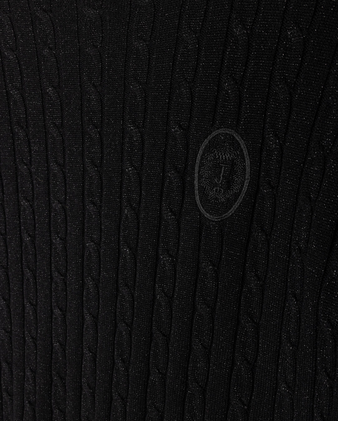 Metallic Cable Knit Crew Neck