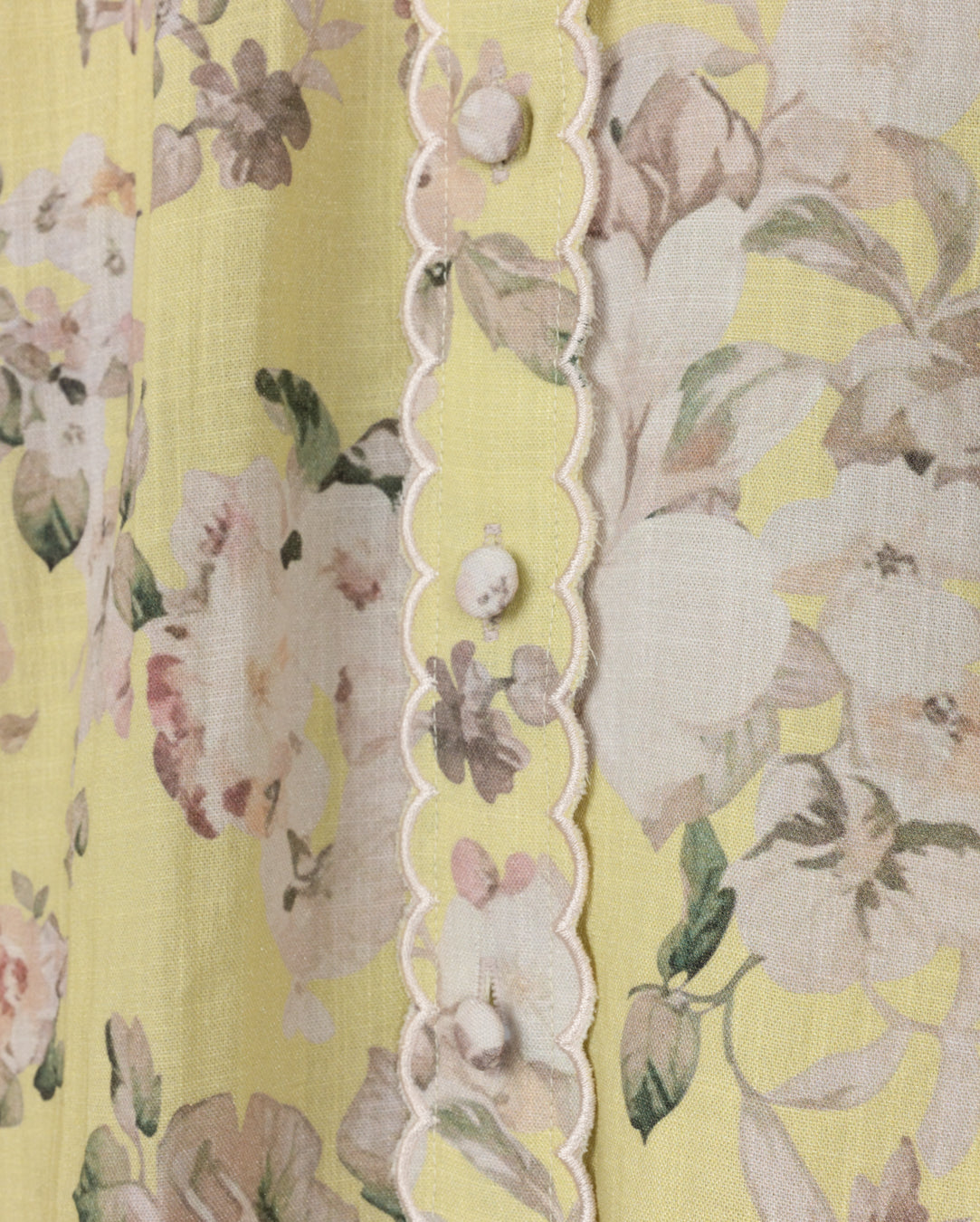 Kal Floral Linen Blouse