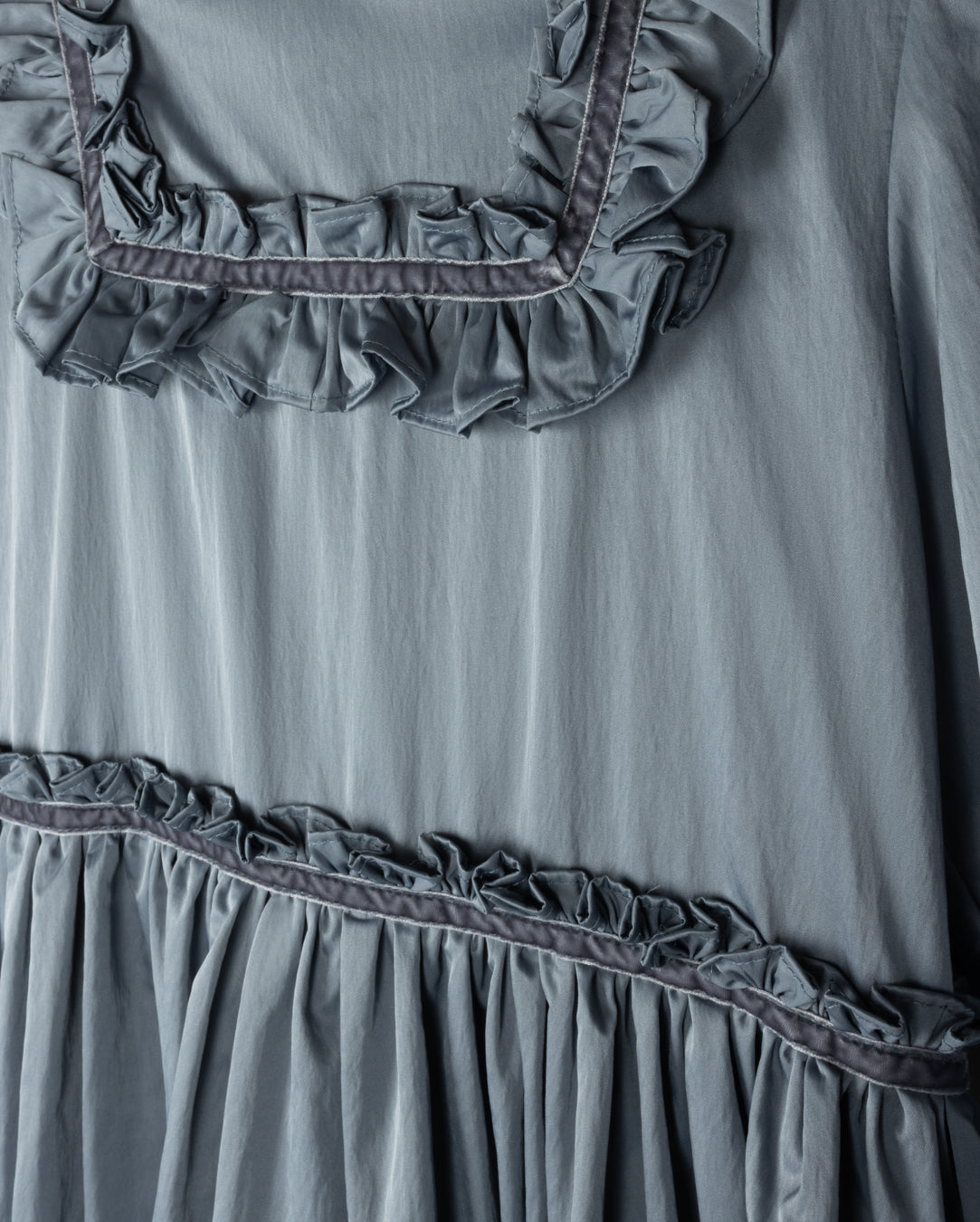 Taffeta Tiered Ankle Gown