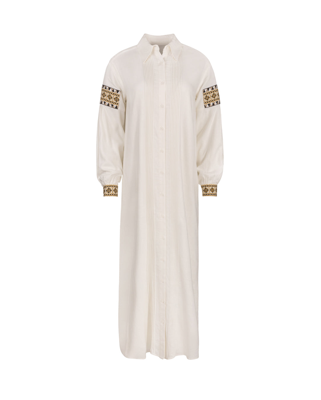 Embroidered Sleeve Detailed Dress W-17978