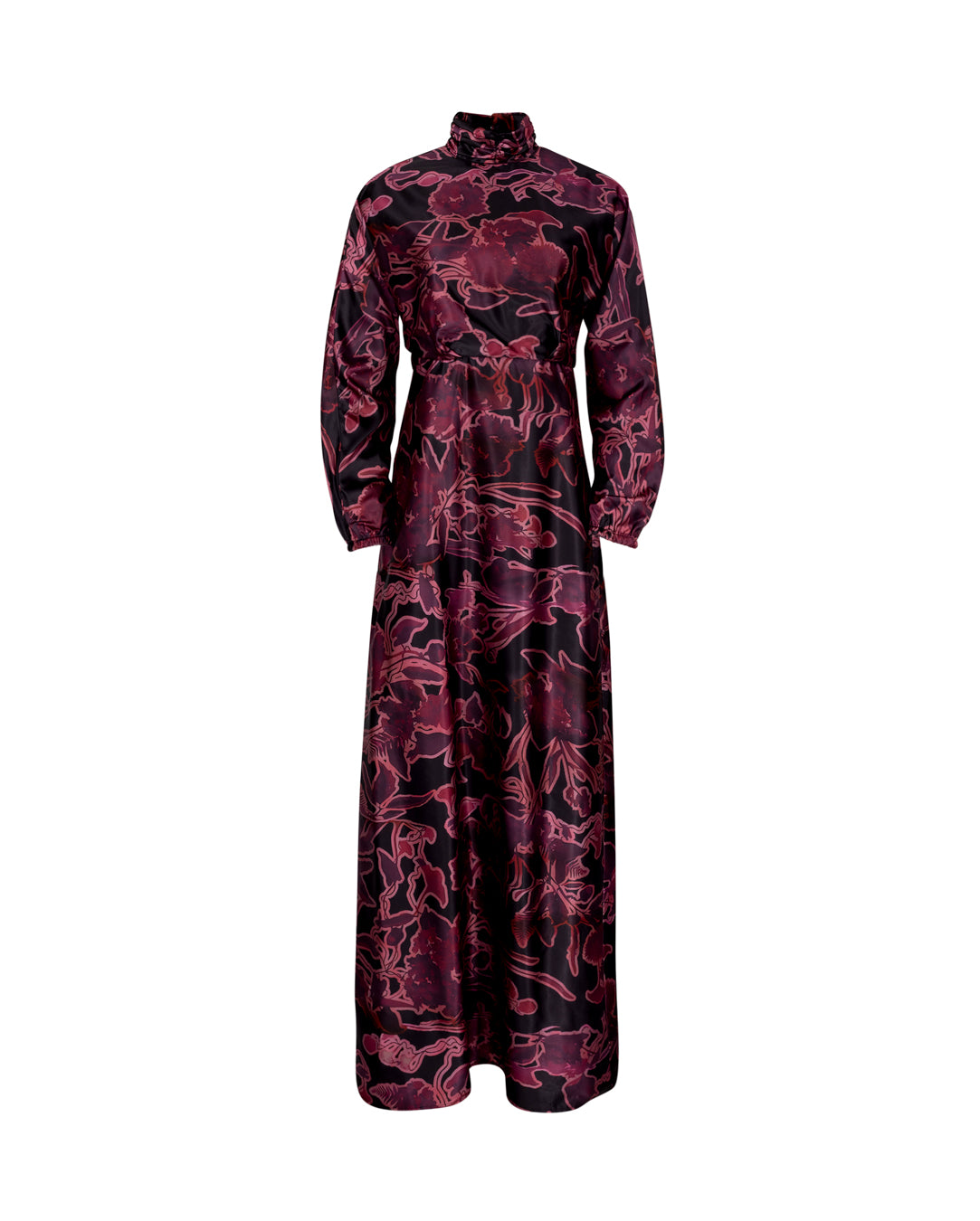 Print Waisted Dress W-20747