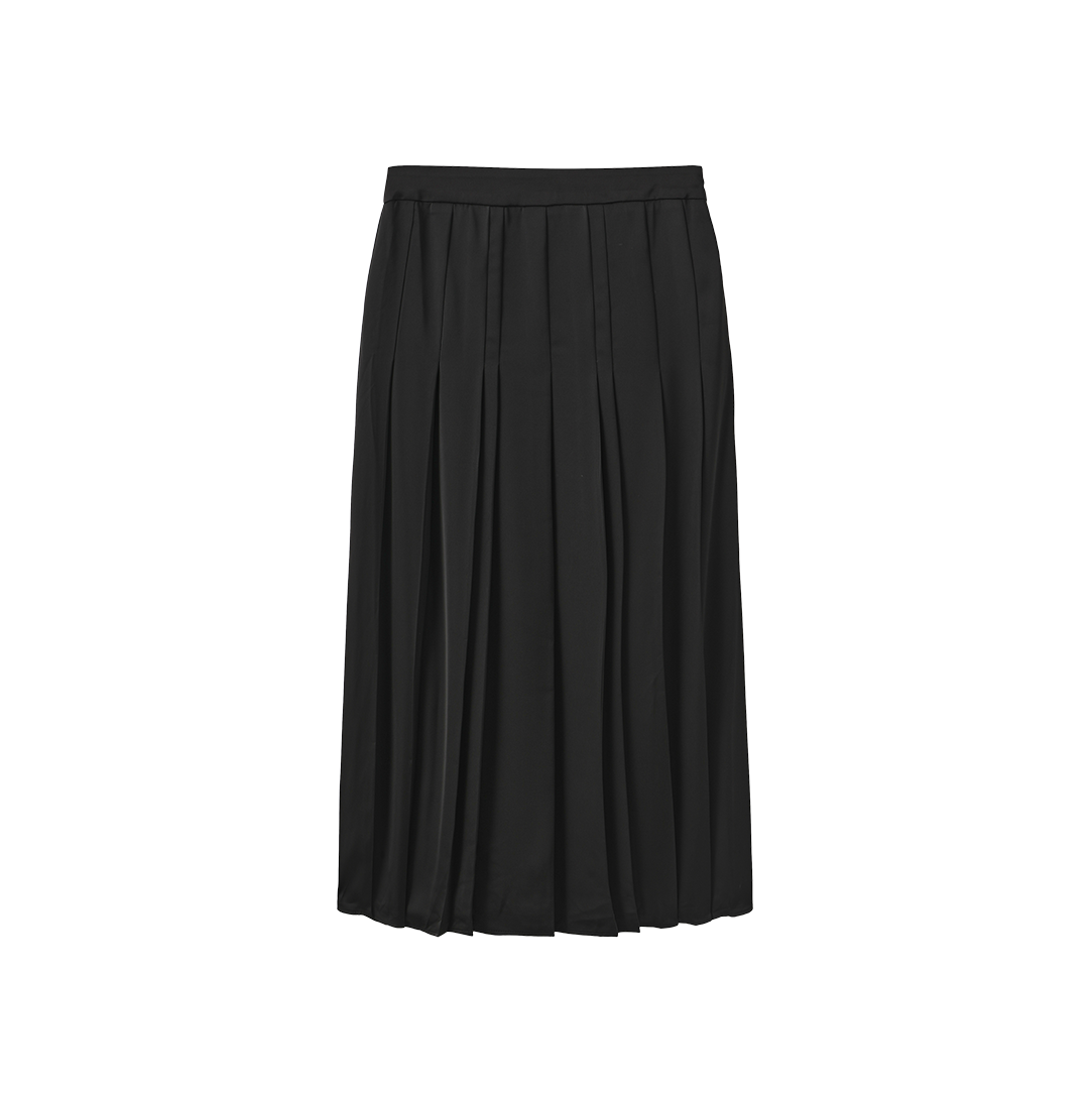 Silk Double Pleat Skirt