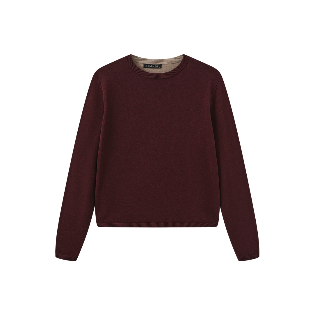 Combined Color Knit Sweater