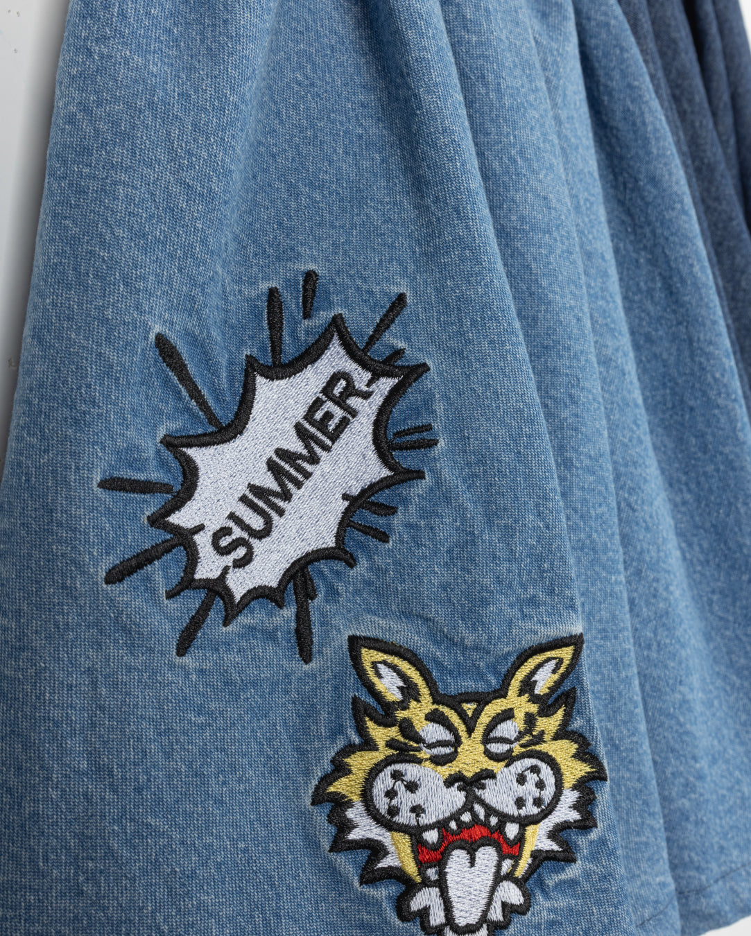 Chester Patch Denim Skirt - Junees