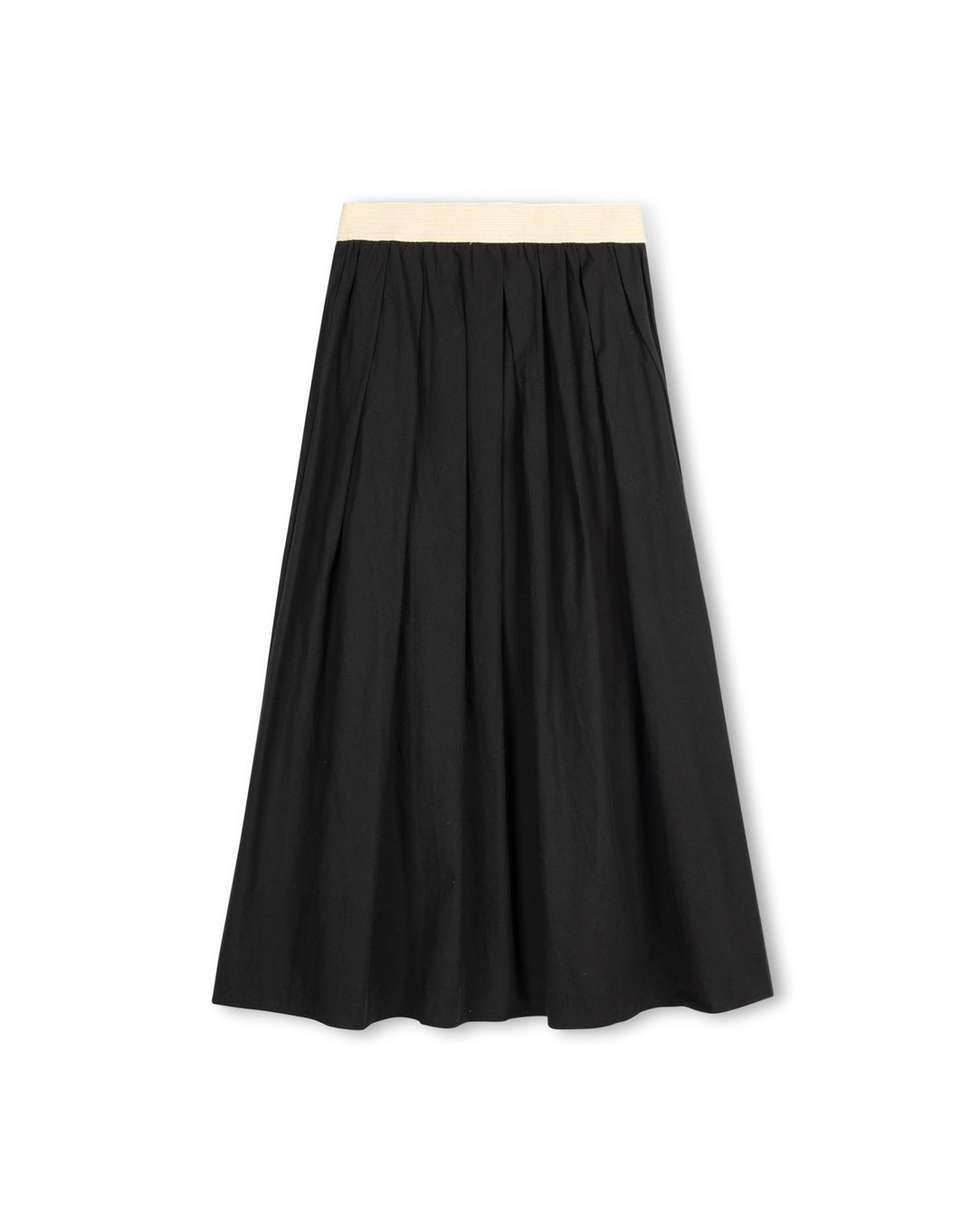 Raffia Waist Poplin Skirt - Junees