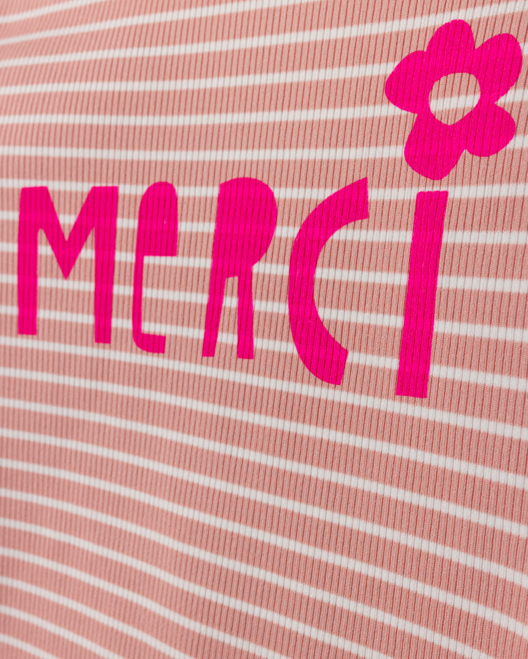 Striped Flower Detail Tee - Junees