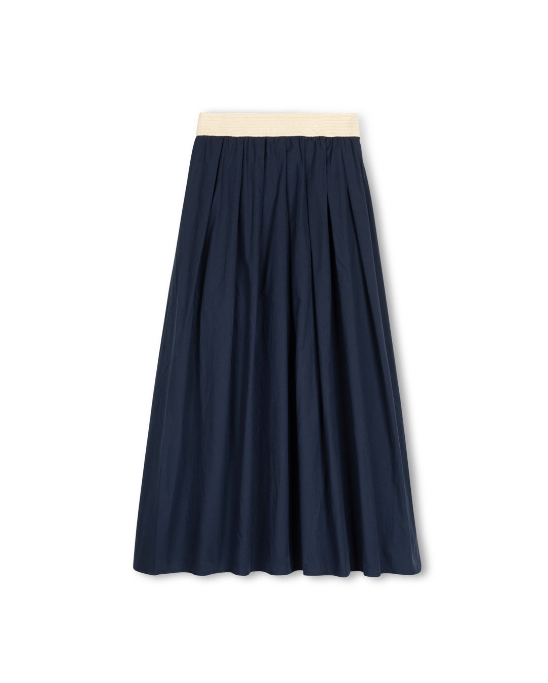 Raffia Waist Poplin Skirt - Junees