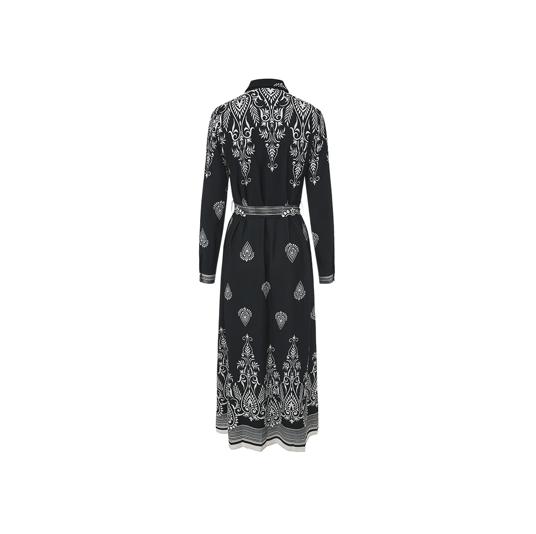 Belted Printed Dress