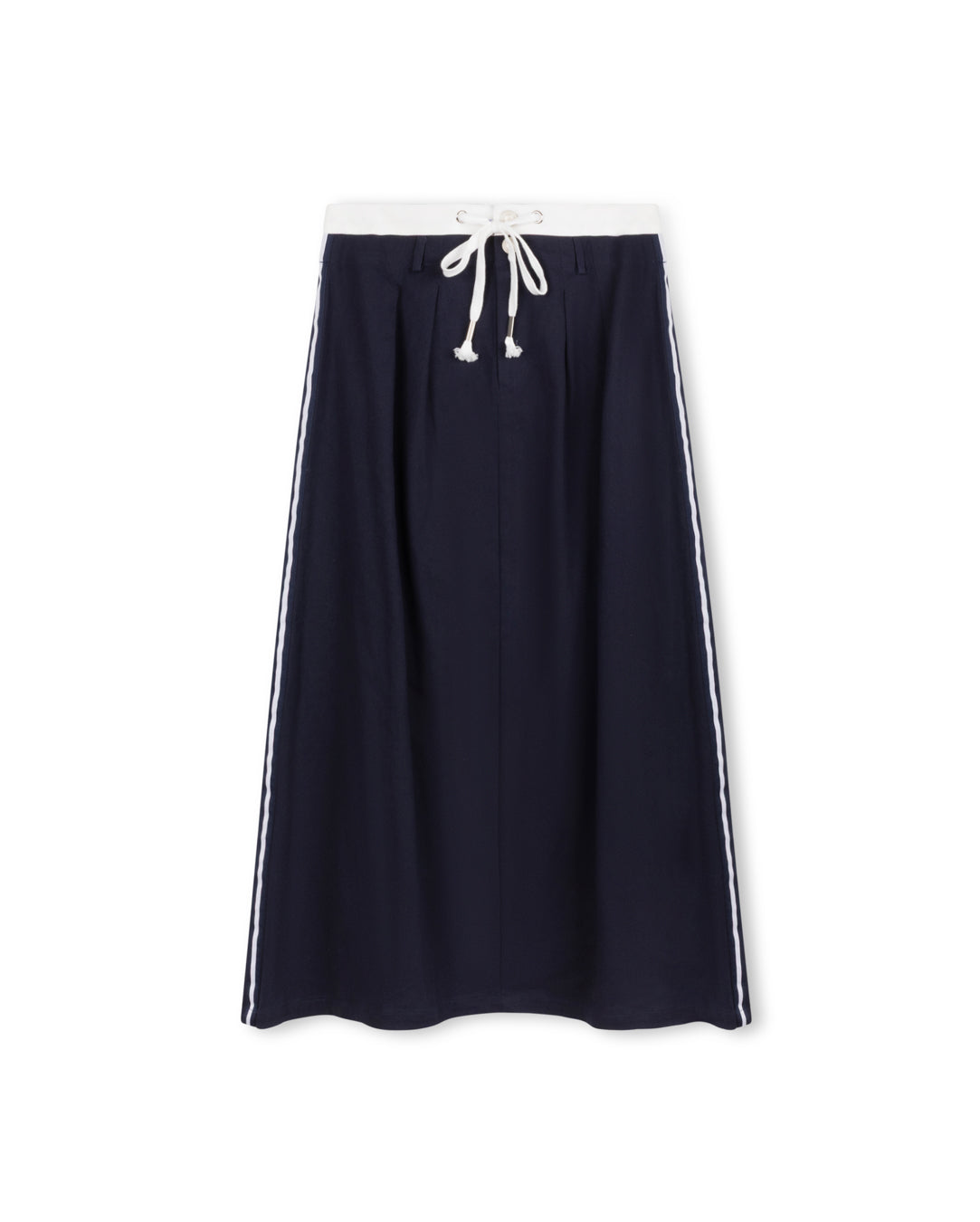 Drawstring Pleat Denim Skirt - Junees