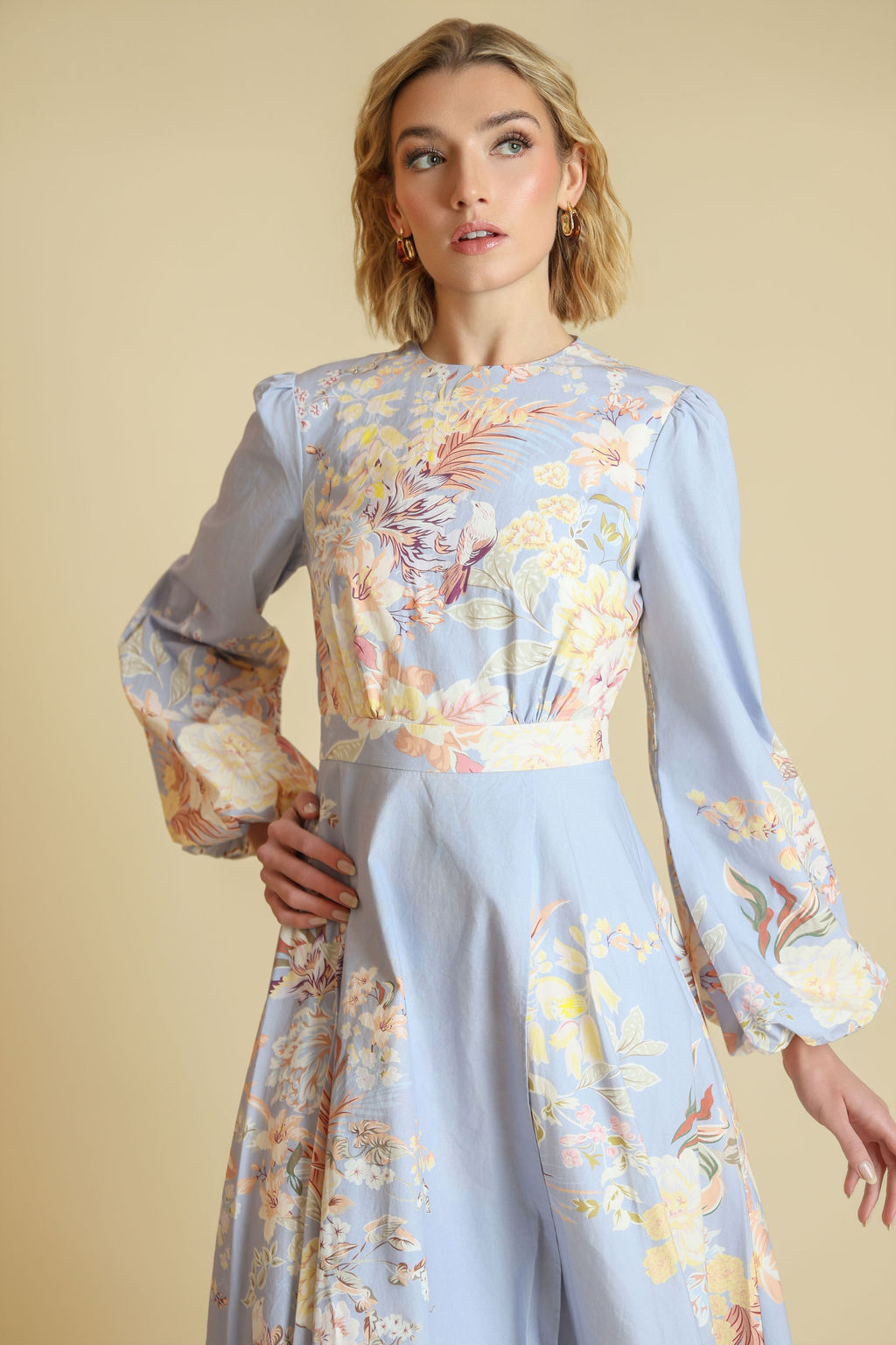 Cotton Floral Wrap Dress - Junees