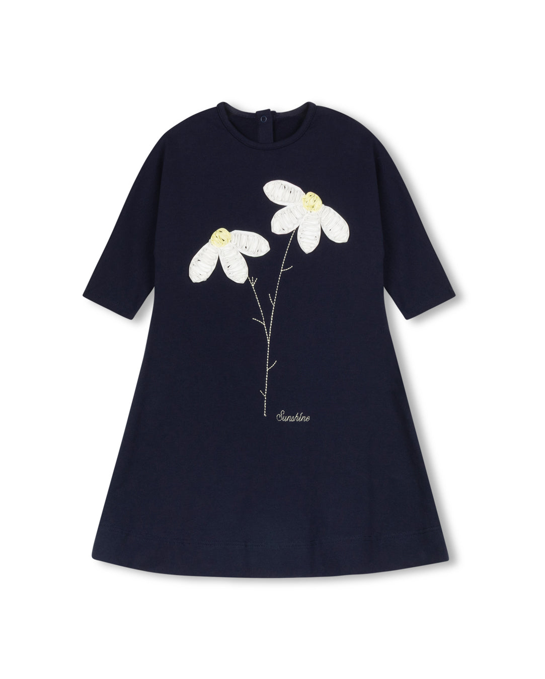 Ribbon Flower T-shirt Dress