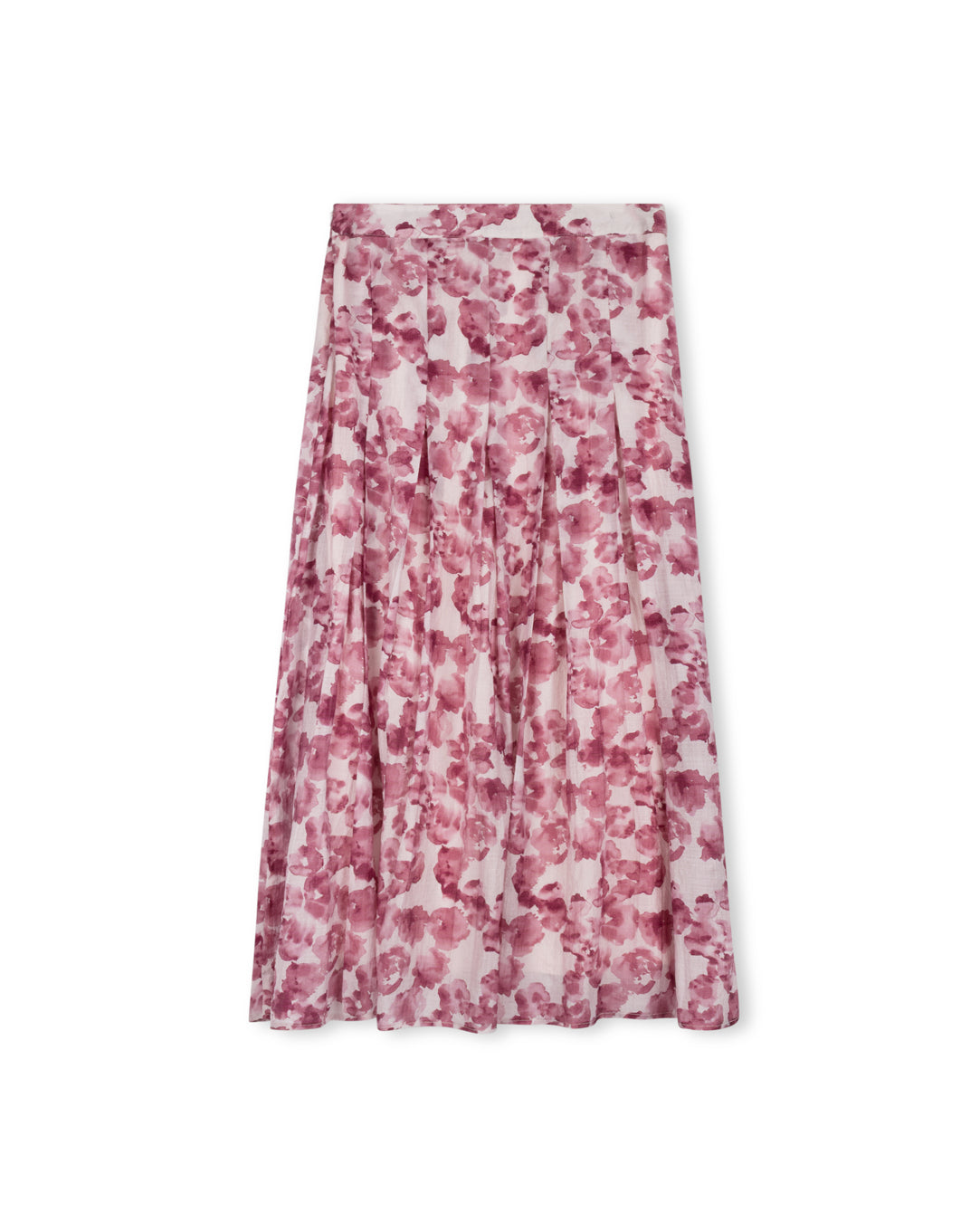 Floral Pleated Maxi Skirt