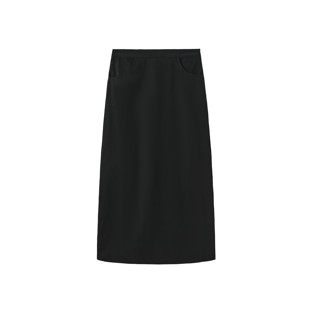 Denim Side Zip Maxi Skirt - Junees