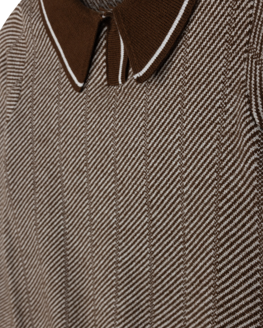 Beam Chevron Collared Knit Sweater