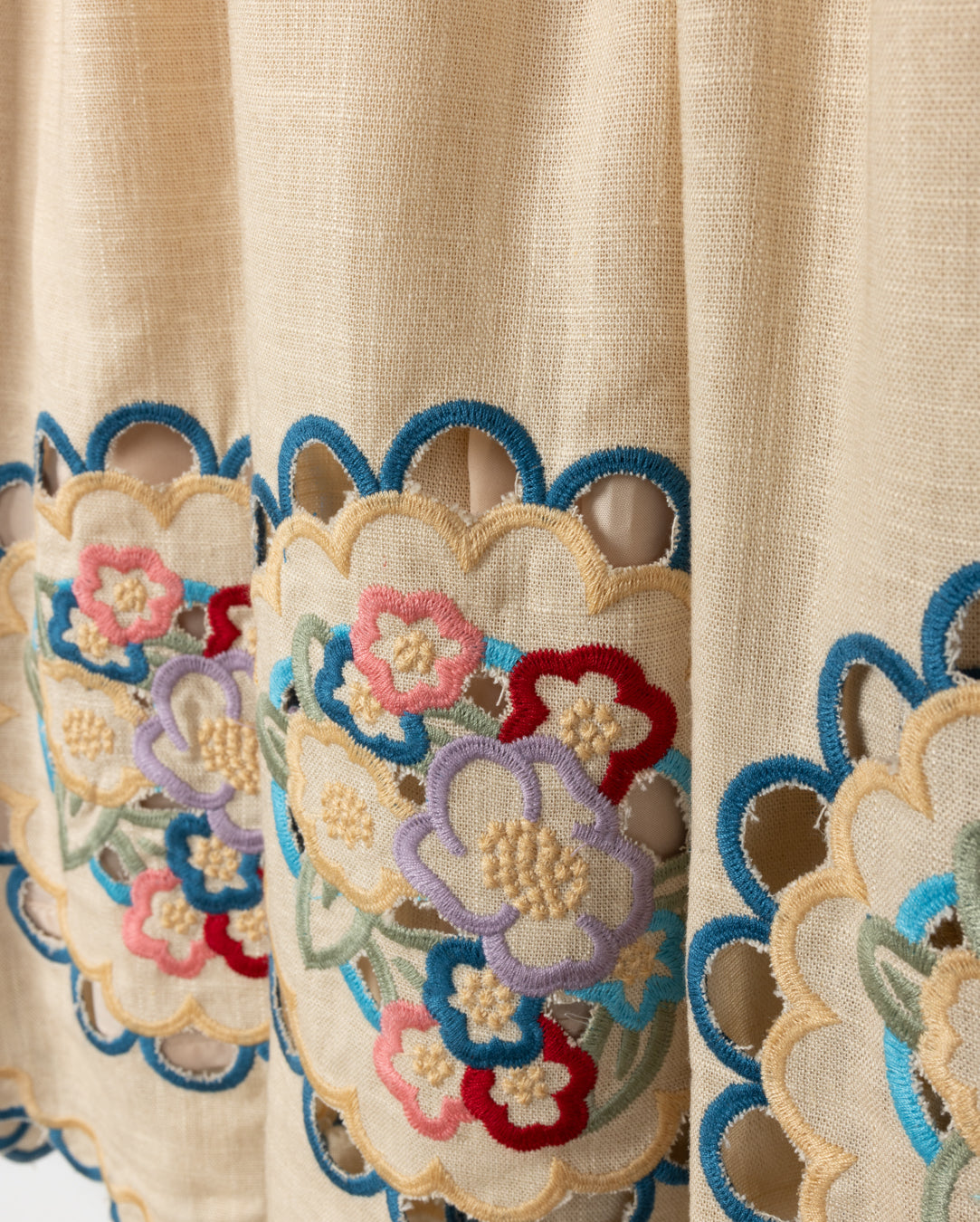 Linda Embroidered Scallop Skirt - Junees