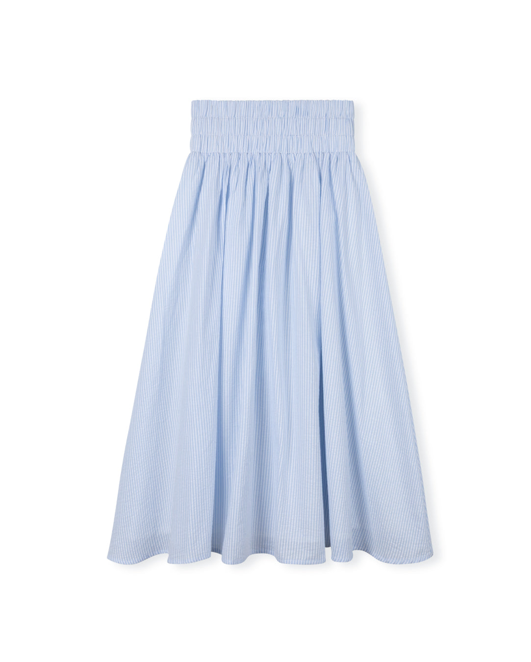 Pocket Pinstriped Midi Skirt - Junees