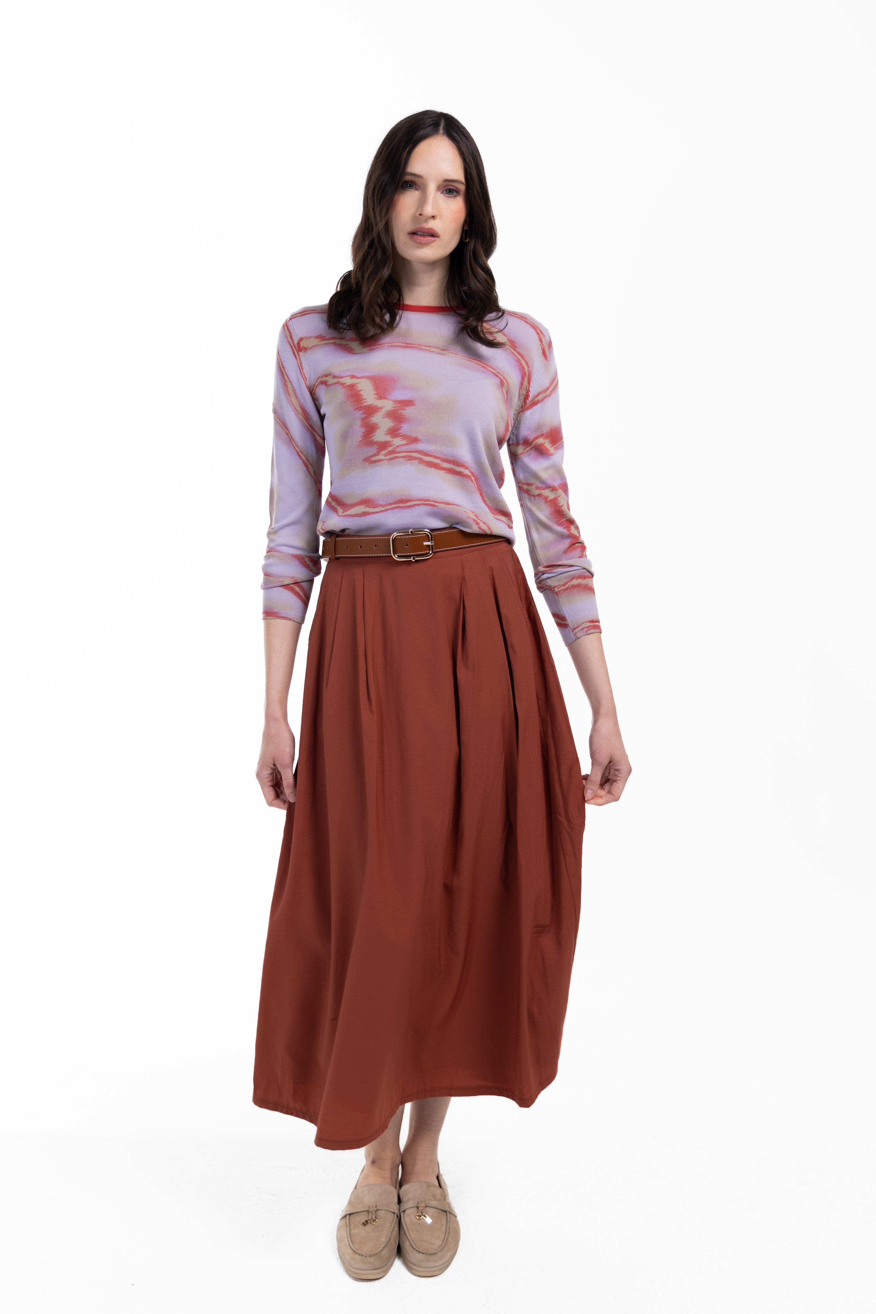 Poplin Flowy Skirt - Junees