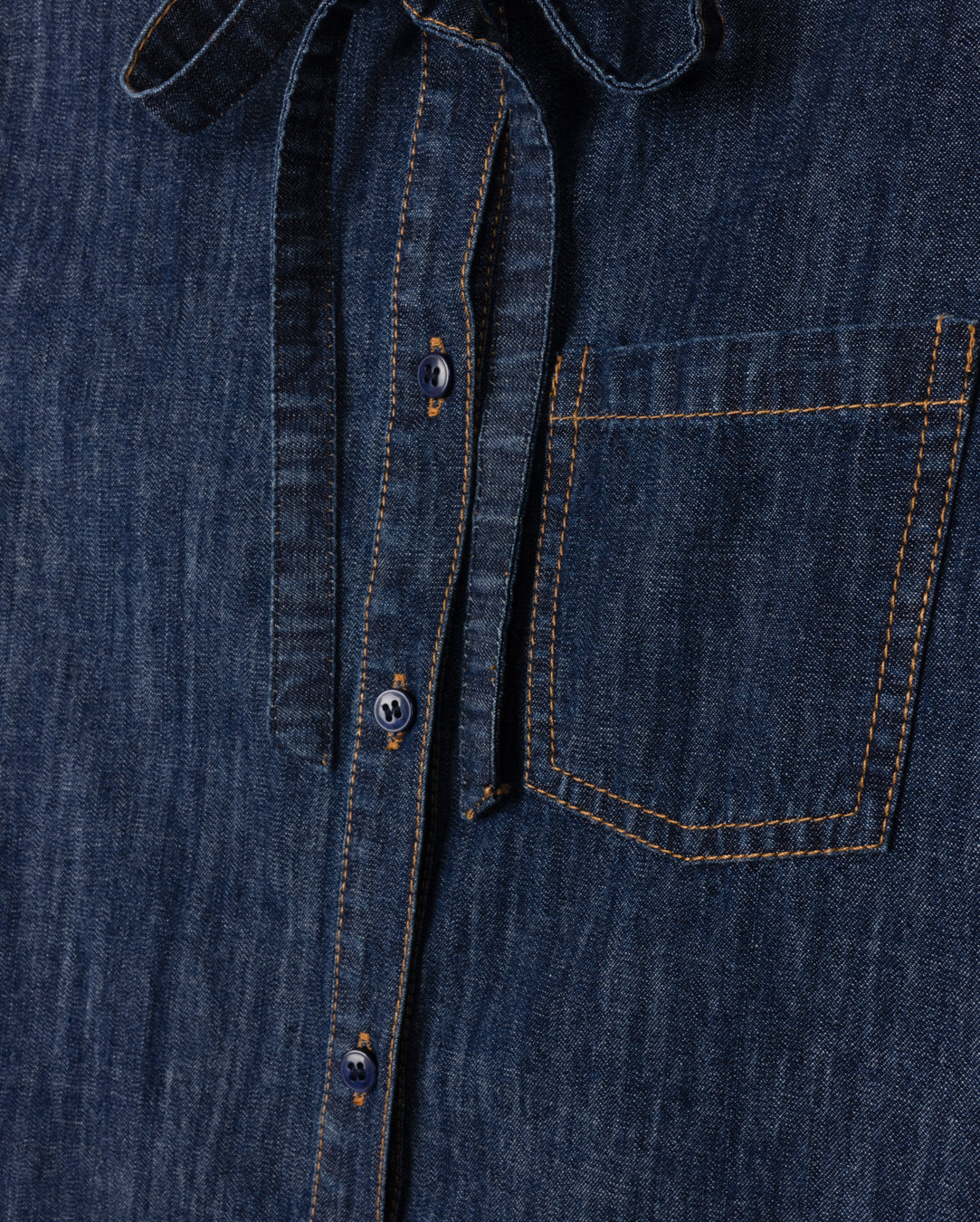 Drake Denim Bow Blouse