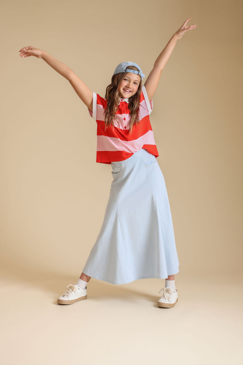 Wide Striped Polo Vest