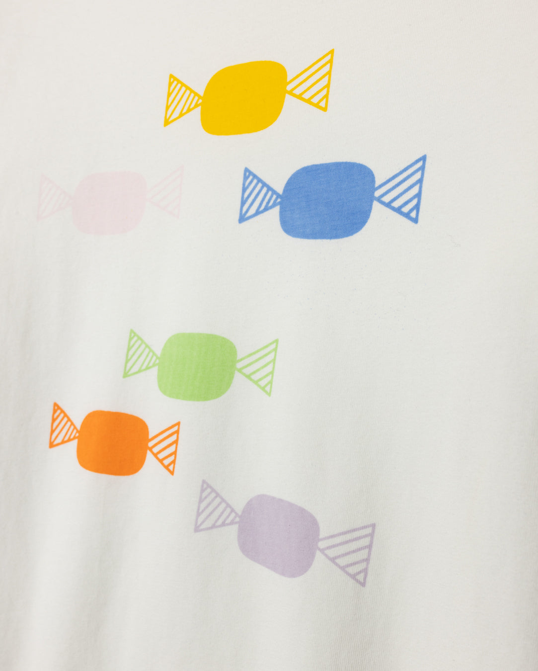 Graphic Print Striped Tee