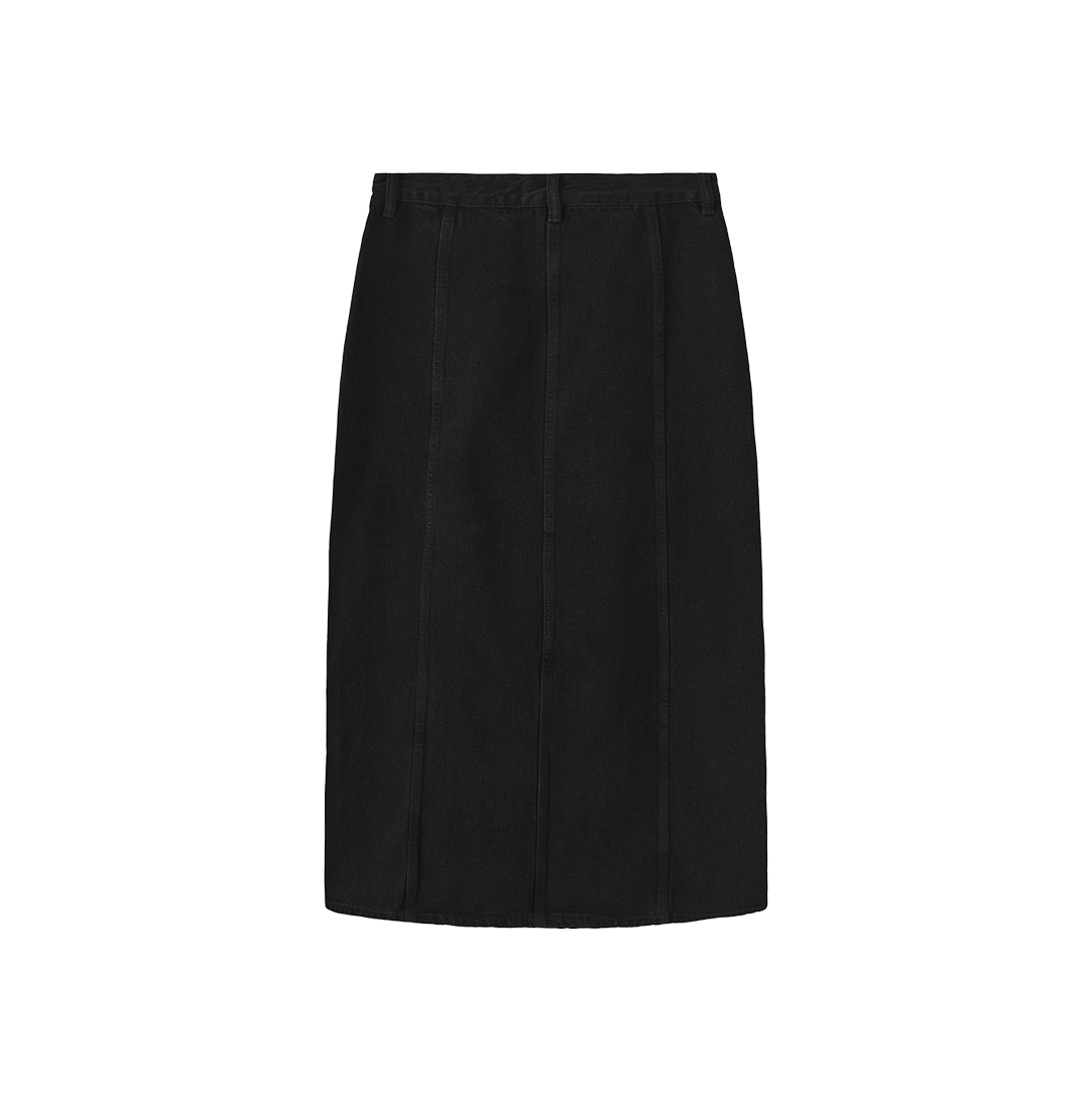 Denim Drop Yolk Maxi Skirt