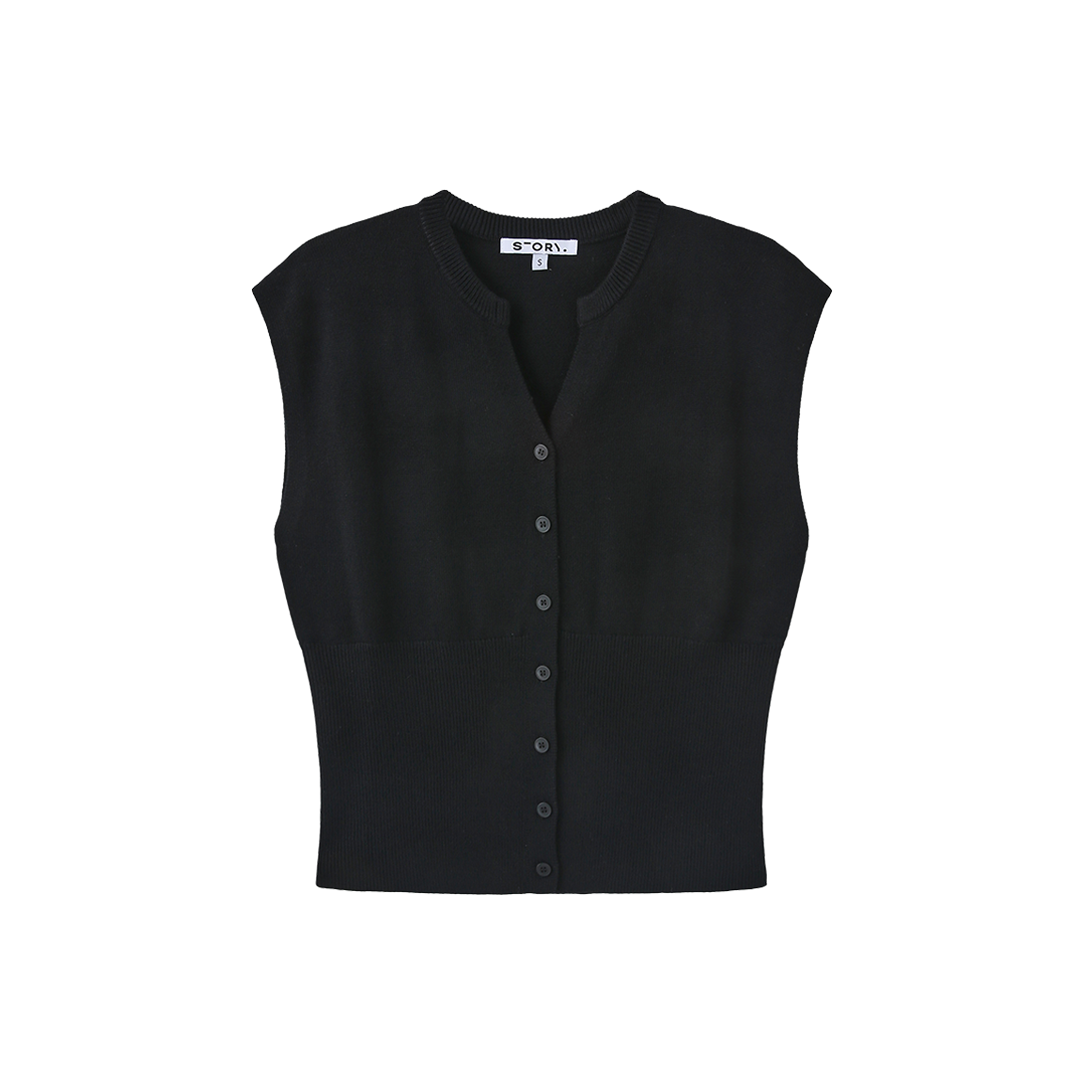 High Ribbed Knit Vest