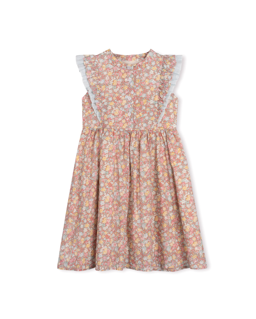 Bin Floral Print Ruffle Dress C-18506