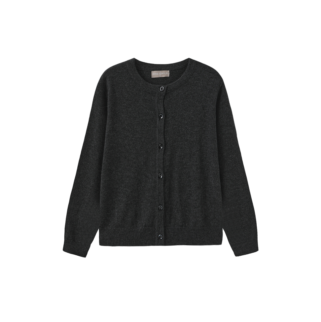Fine Flat Knit Button Cardigan