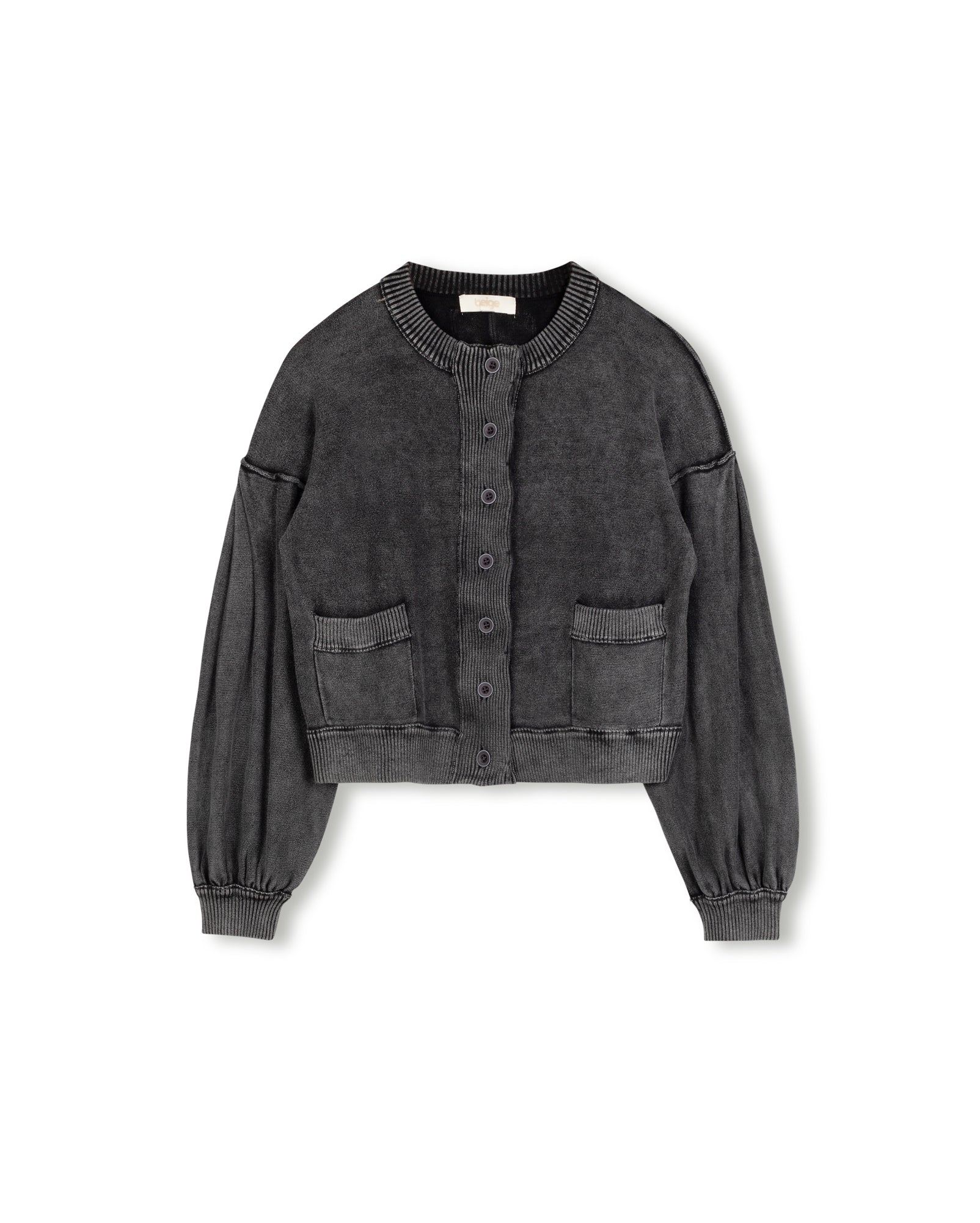 Thin Knit Mineral Wash Cardigan - Junees