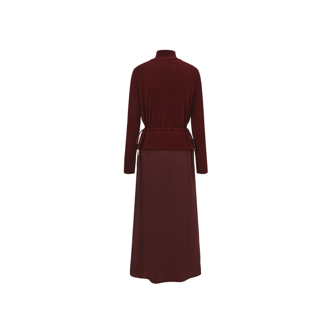 Silk T-Shirt Drawstring Dress