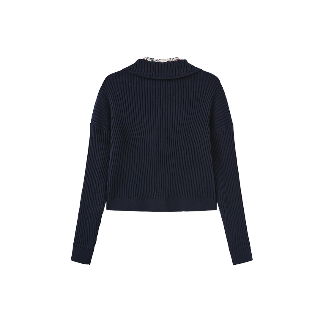 Ribbed Knit Turtleneck Sweater