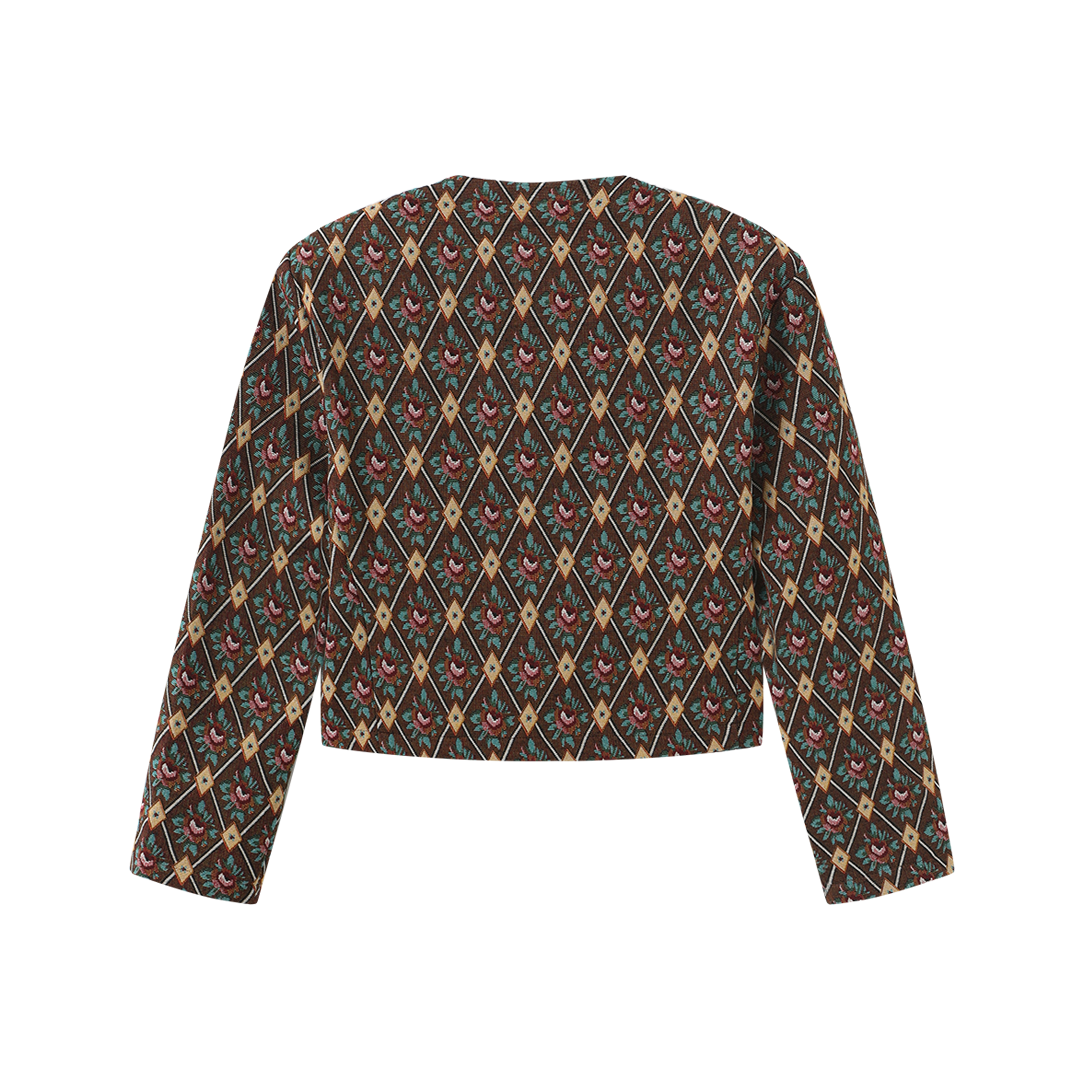 Vintage Printed Blazer