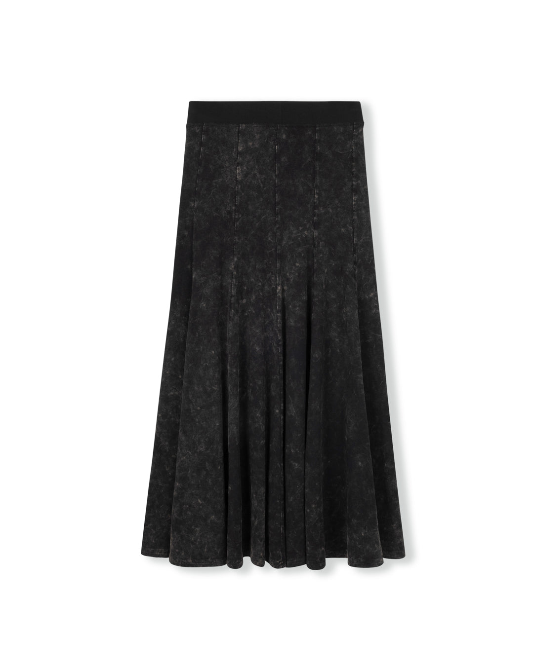 Elastic Waist Panel Midi Skirt - Junees