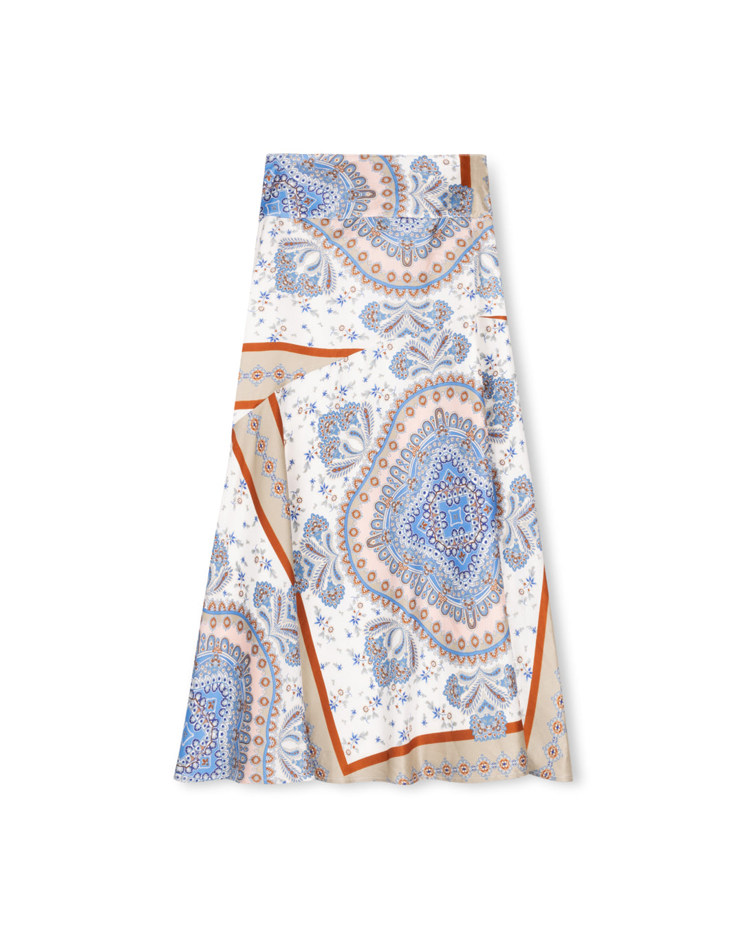 Paisley Printed Silk Skirt