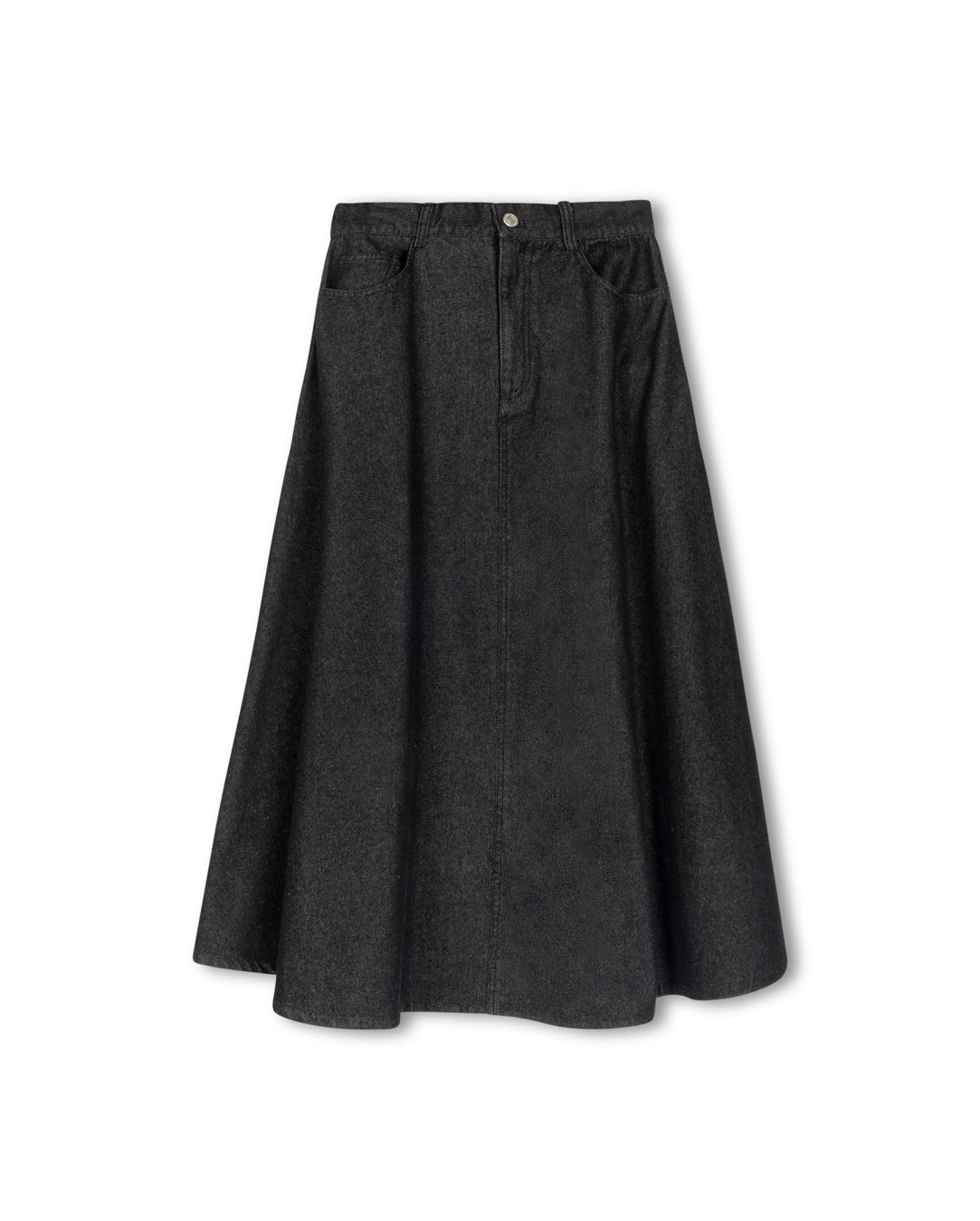 Denim Panel Flair Skirt - Junees