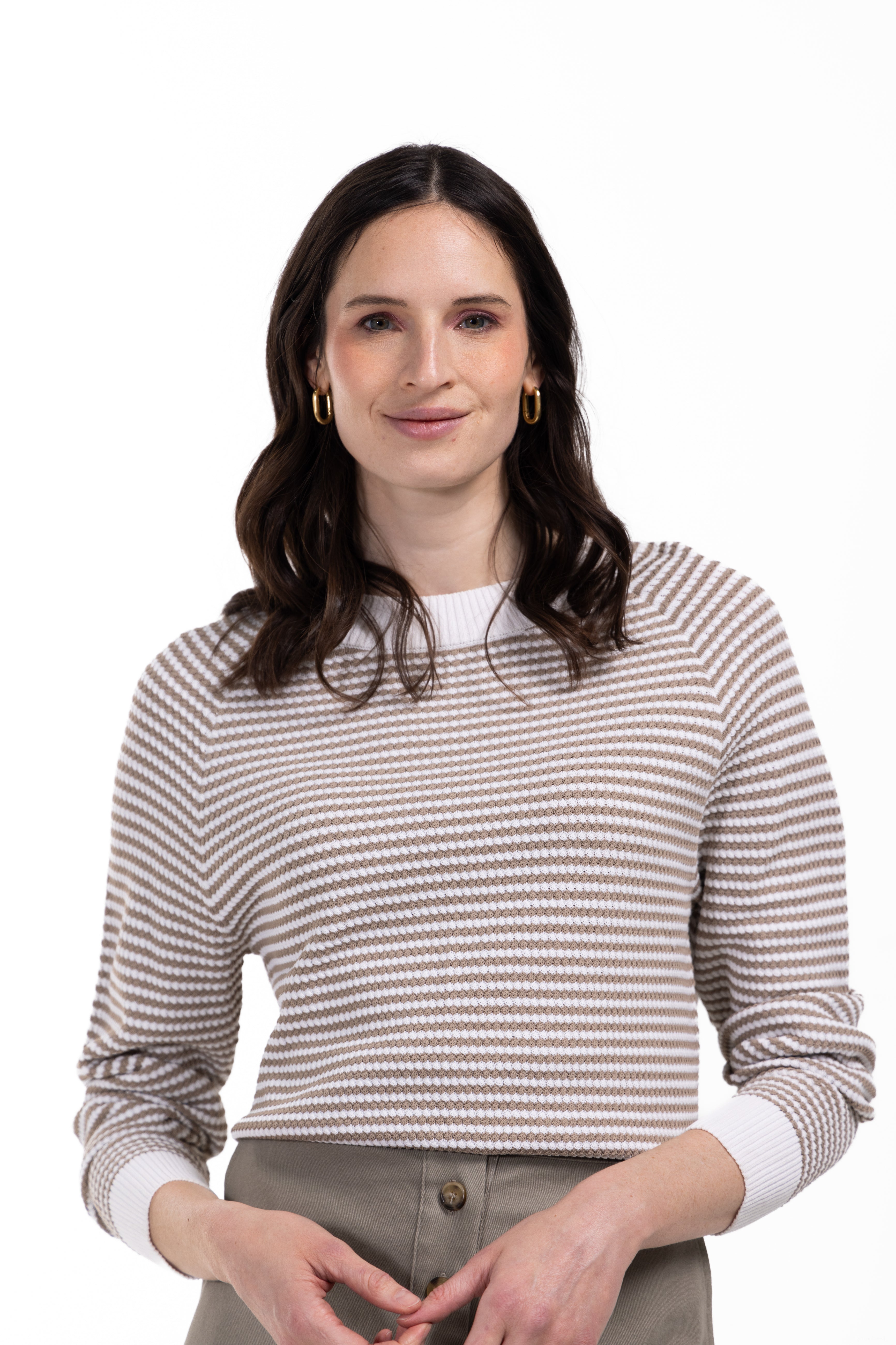 Waffle Knit Stripe Top