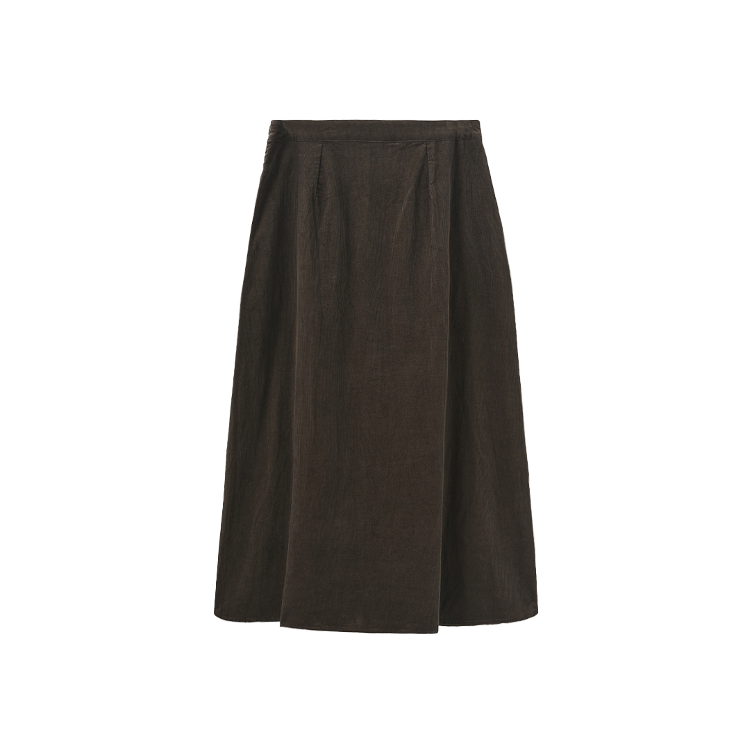 Pocket Detail Corduroy Skirt
