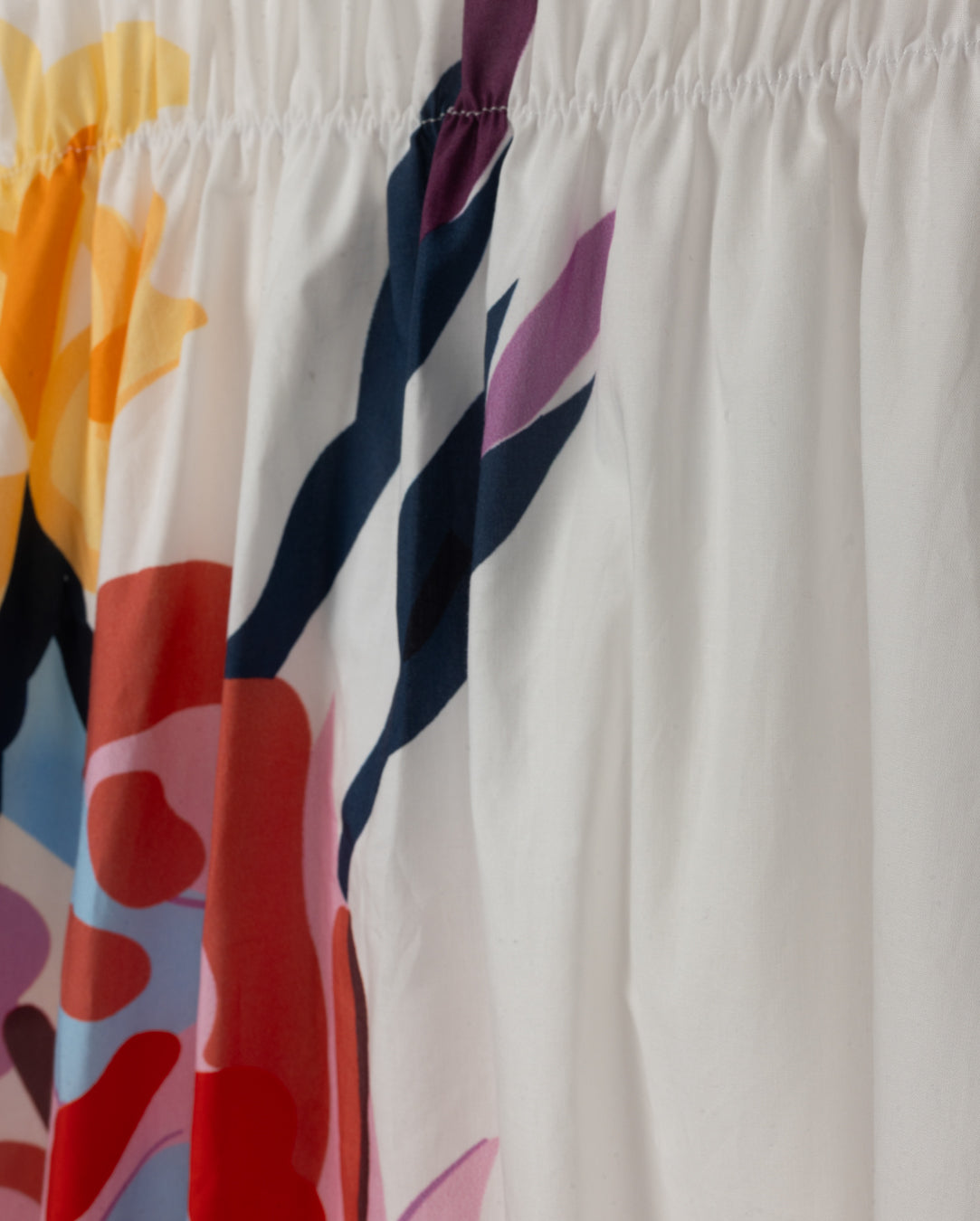 Big Floral Printed Waisted Dress