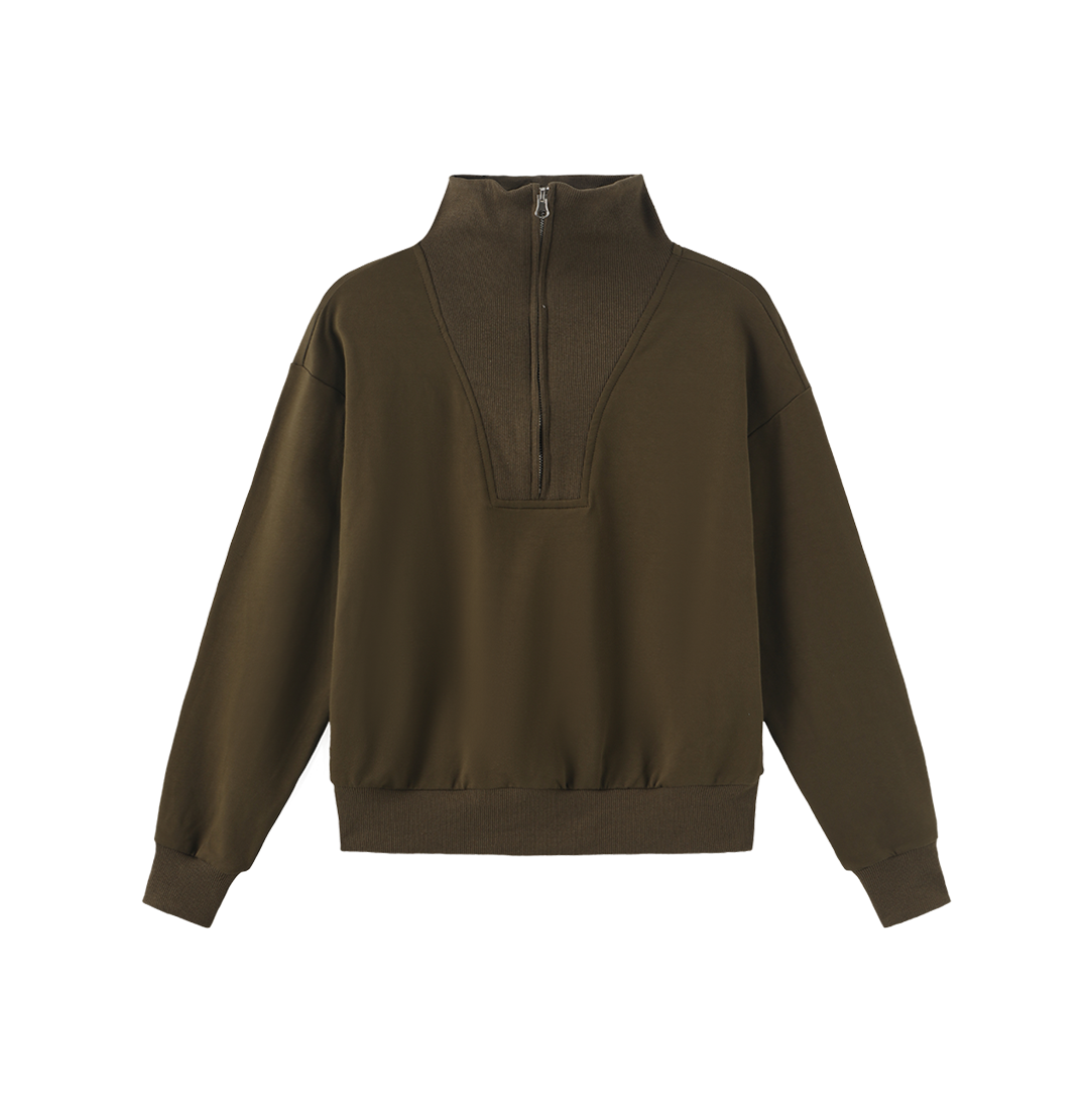 Turtleneck Half-Zip Sweatshirt