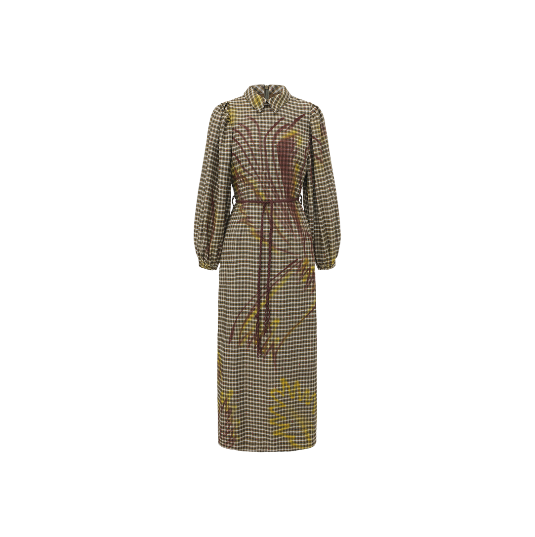 Checked Printed Maxi Dress