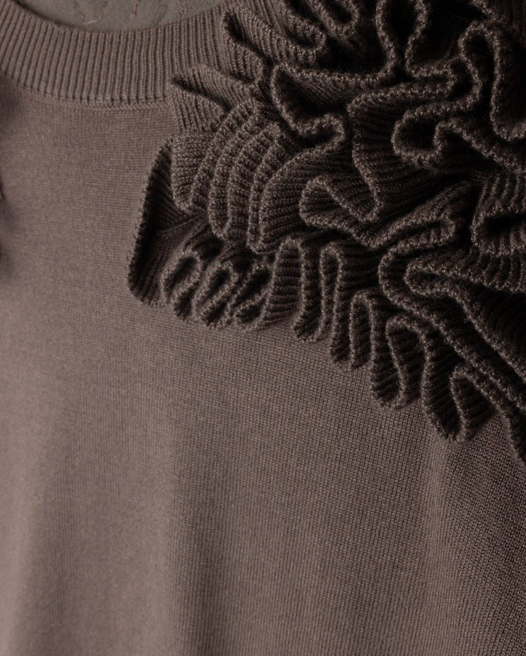 Ruffled Neck Sweater W-21359