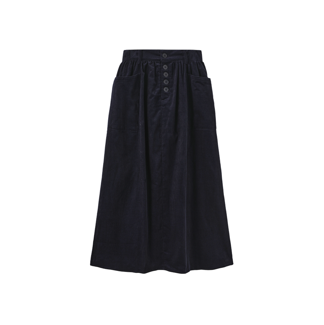 Corduroy Pocket Midi Skirt