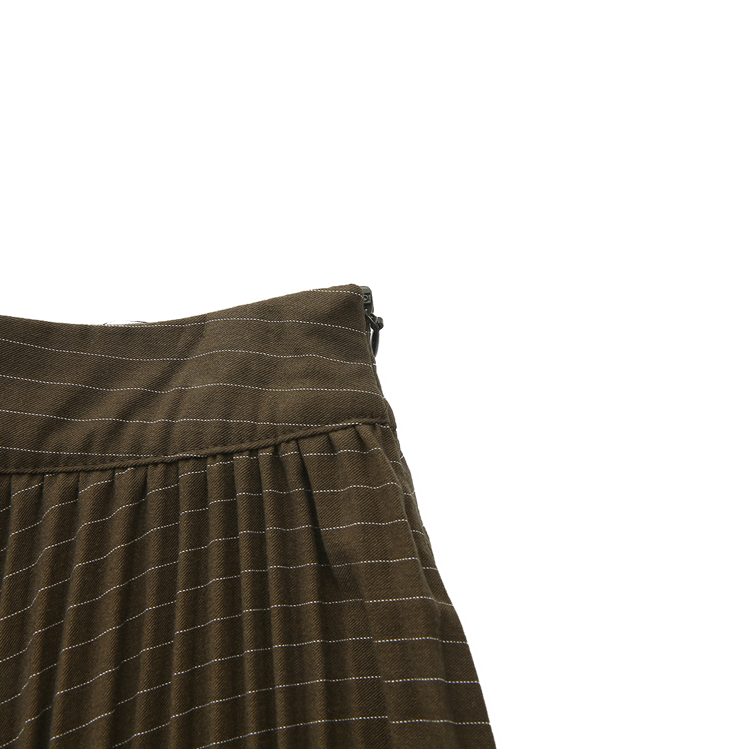 Side Cargo Pocket Pinstriped Skirt