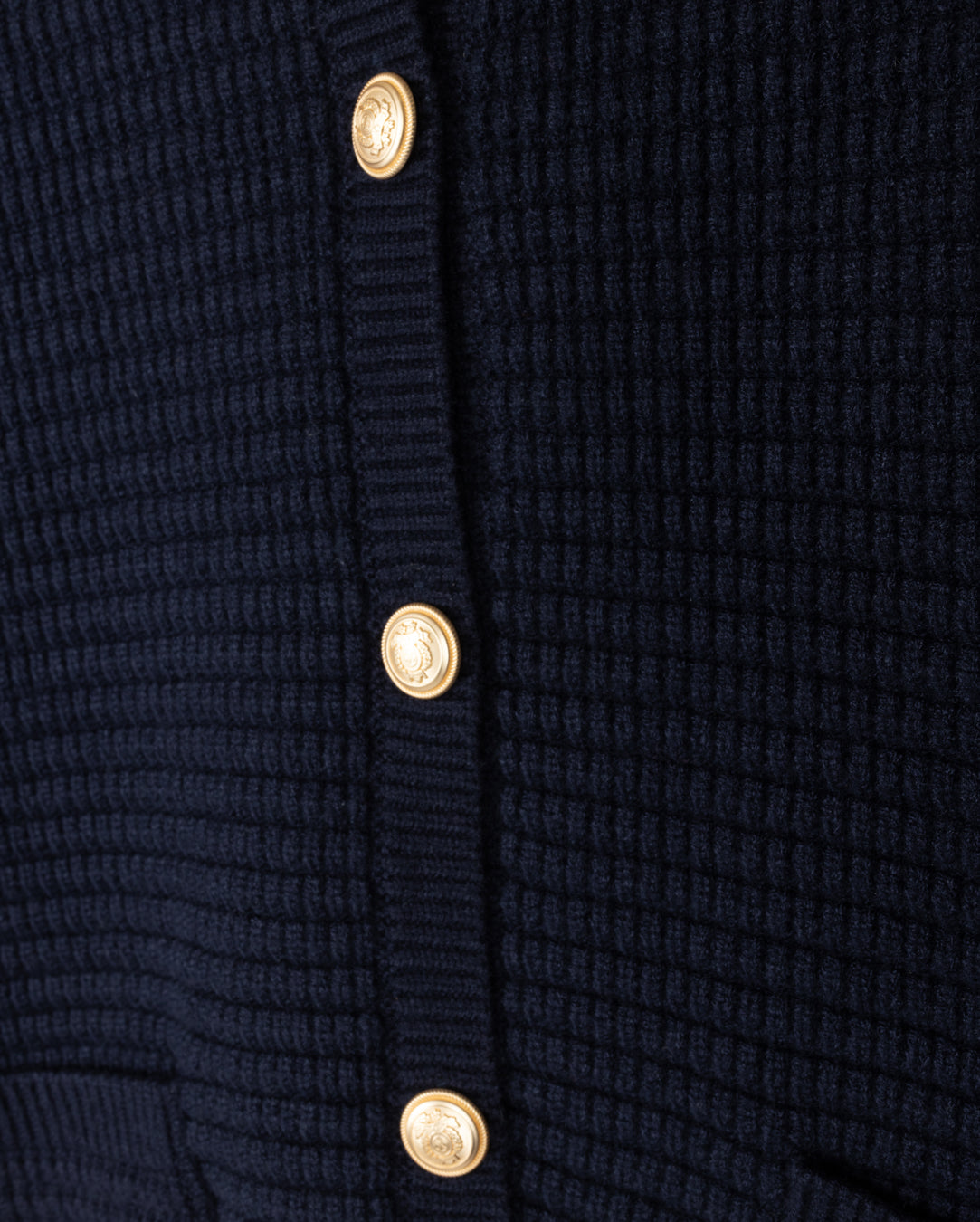 Knit Gold Button Cardigan W-23175