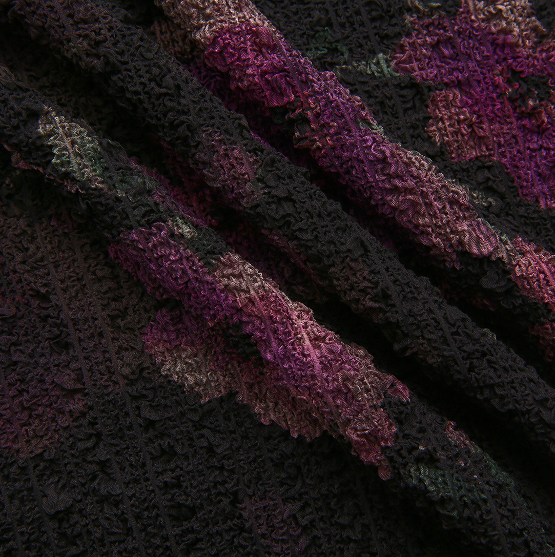 Stretchy Floral Mock Neck