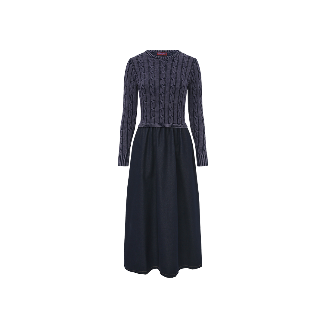 Cable Knit Top Combo Dress