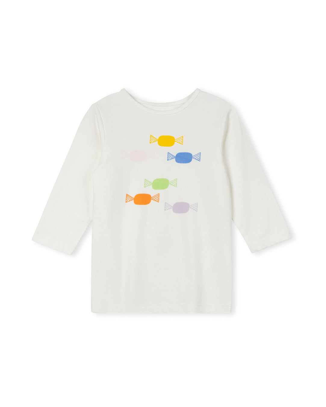 Graphic Print Striped Tee