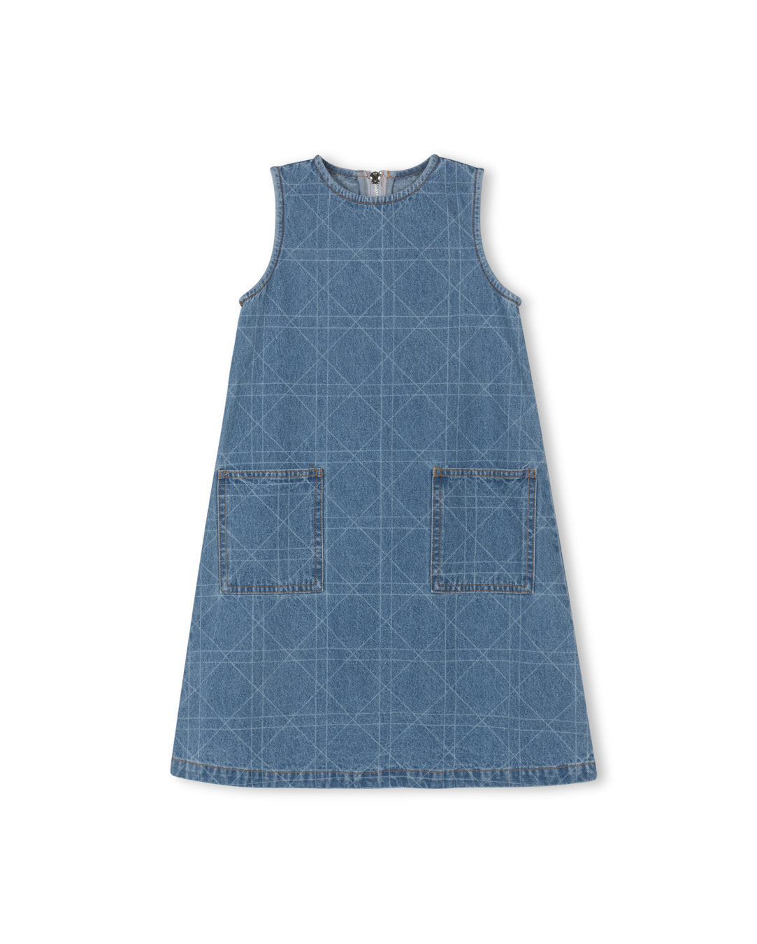Angle Denim Pattern Dress