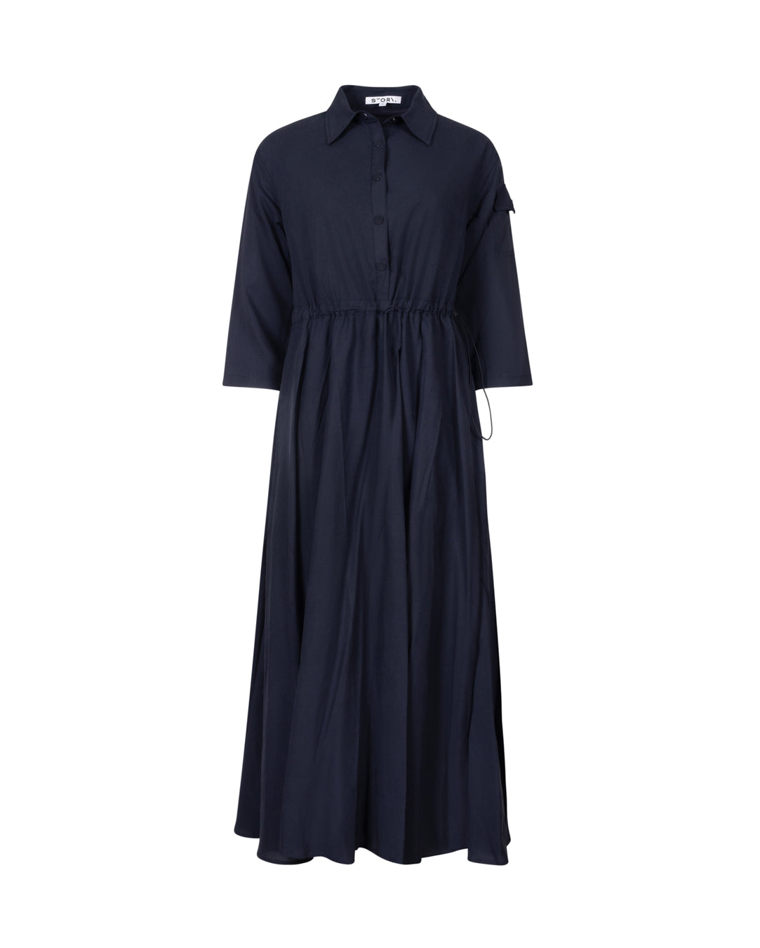 Elastic Pull Waist Maxi Dress