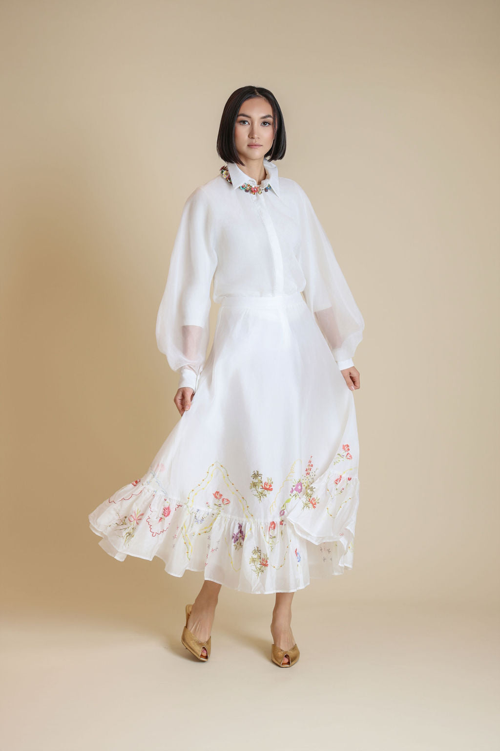 Scattered Printed Skirt - Junees